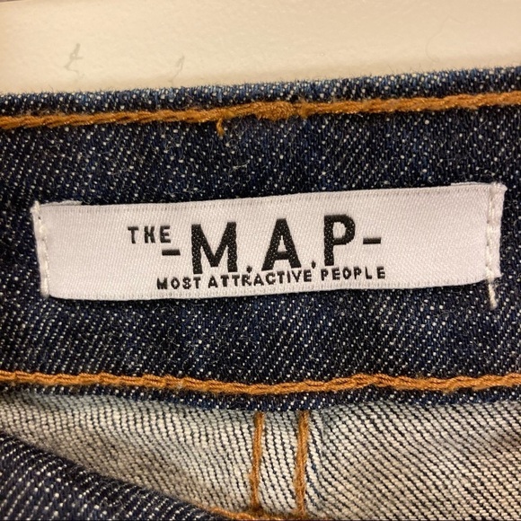 MAP Sz 3X Most  Attractive People Destroyed Jeans Mid Wash Super High Rise - Picture 8 of 10